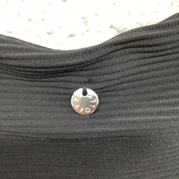 Seafolly Essentials Ribbed High Cut Leg Bikini Bottom Black 4 - Picture 5 of 7